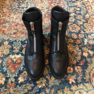 Black Zip Up Boots